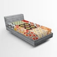 thumbnail image 1 of Ambesonne Colorful Fitted Sheet, Vintage Abstract Shape, Twin XL Size, Multicolor, 1 of 3