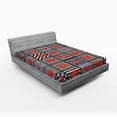 thumbnail image 1 of Ambesonne Colorful Fitted Sheet, Woman Kisses Lipstick Art, Queen Size, Black and Red, 1 of 2