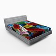 thumbnail image 1 of Ambesonne Colorful Fitted Sheet, Words Composition Love, Full Size, Multi, 1 of 2