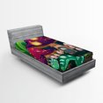 thumbnail image 1 of Ambesonne Colorful Fitted Sheet, Worm Mushroom House, Twin Size, Multicolor, 1 of 2