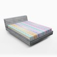 thumbnail image 1 of Ambesonne Colorful Fitted Sheet, Zigzag Modern, Queen Size, Multicolor, 1 of 2
