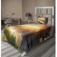 thumbnail image 1 of Ambesonne Colorful Fitted & Top Sheet Set with Sham, Tree Ukraine Rural, Multicolor, 1 of 4