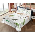 thumbnail image 1 of Ambesonne Colorful Fitted & Top Sheet Set with Shams, Exotic Lizard Reptiles, Multicolor, 1 of 5