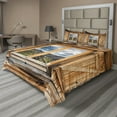 thumbnail image 1 of Ambesonne Colorful Fitted & Top Sheet Set with Shams, Mountains and Valleys, Multicolor, 1 of 4