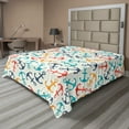thumbnail image 1 of Ambesonne Colorful Flat Sheet, Anchor Shape in Lines, Full Size, Beige Multicolor, 1 of 1
