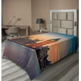 thumbnail image 1 of Ambesonne Colorful Flat Sheet, Big Ben and Parliament, Twin Size, Multicolor, 1 of 1