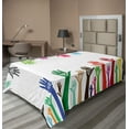 thumbnail image 1 of Ambesonne Colorful Flat Sheet, Charity United Hands, Twin Size, Multicolor, 1 of 1