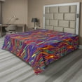 thumbnail image 1 of Ambesonne Colorful Flat Sheet, Contemporary Animal Skin, California King, Multicolor, 1 of 1
