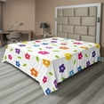 thumbnail image 1 of Ambesonne Colorful Flat Sheet, Daisies Leaves Meadow, California King, Multicolor, 1 of 1
