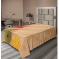 thumbnail image 1 of Ambesonne Colorful Flat Sheet, Exotic Caribbean Beach, TwinXL Size, Sand Brown Yellow, 1 of 1