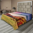 thumbnail image 1 of Ambesonne Colorful Flat Sheet, Fall Morning Mountain, Queen Size, Multicolor, 1 of 1