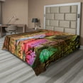 thumbnail image 1 of Ambesonne Colorful Flat Sheet, Geologic Cistern Rain, Queen Size, Multicolor, 1 of 1