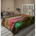 thumbnail image 1 of Ambesonne Colorful Flat Sheet, Geologic Cistern Rain, TwinXL Size, Multicolor, 1 of 1
