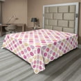 thumbnail image 1 of Ambesonne Colorful Flat Sheet, Geometric Dots Circles, Full Size, Multicolor, 1 of 1