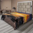 thumbnail image 1 of Ambesonne Colorful Flat Sheet, Majestic Sunrise Sky, Queen Size, Blue Orange Cream, 1 of 1