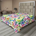 thumbnail image 1 of Ambesonne Colorful Flat Sheet, Movement Lifestyle Art, King Size, Multicolor, 1 of 1