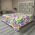 thumbnail image 1 of Ambesonne Colorful Flat Sheet, Movement Lifestyle Art, Queen Size, Multicolor, 1 of 1