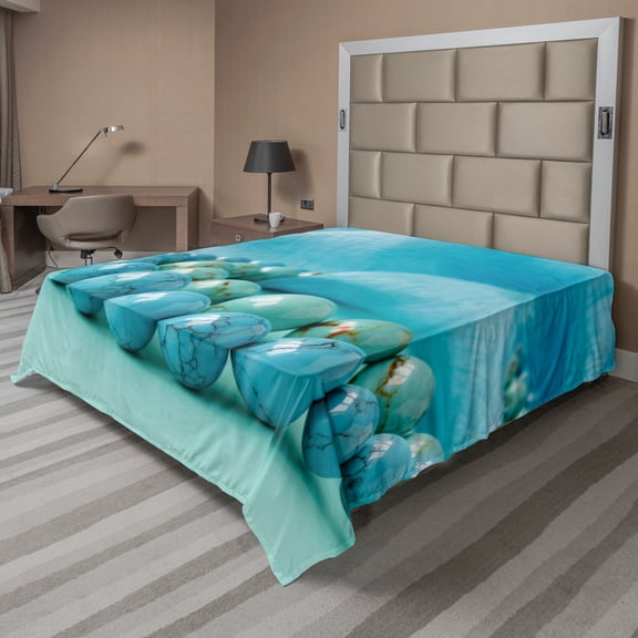 Ambesonne Colorful Flat Sheet, Necklace Strand Image Art, Queen Size, Multicolor