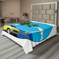 thumbnail image 1 of Ambesonne Colorful Flat Sheet, Nostalgic Chevy Car, Full Size, Multicolor, 1 of 1