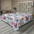 thumbnail image 1 of Ambesonne Colorful Flat Sheet, Retro Spring Grunge, Full Size, Multicolor, 1 of 1