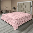 thumbnail image 1 of Ambesonne Colorful Flat Sheet, Romantic Polka Dots, King Size, Pink Purple, 1 of 1