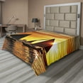 thumbnail image 1 of Ambesonne Colorful Flat Sheet, Romantic Sunset Sail, Full Size, Marigold Dark Orange, 1 of 1