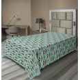 thumbnail image 1 of Ambesonne Colorful Flat Sheet, Roses on Skull Pattern, TwinXL Size, Seafoam Green and Ruby, 1 of 1