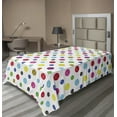 thumbnail image 1 of Ambesonne Colorful Flat Sheet, Small and Bigger Balls, Twin Size, Multicolor, 1 of 1