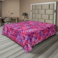 thumbnail image 1 of Ambesonne Colorful Flat Sheet, Spring Florets Flowers, Queen Size, Red Purple Lavender, 1 of 1