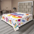 thumbnail image 1 of Ambesonne Colorful Flat Sheet, Teen Celebration, Queen Size, Multicolor, 1 of 1