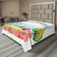thumbnail image 1 of Ambesonne Colorful Flat Sheet, Village Hill Circus, Queen Size, Multicolor, 1 of 1