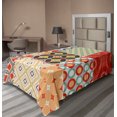 thumbnail image 1 of Ambesonne Colorful Flat Sheet, Vintage Abstract Shape, TwinXL Size, Multicolor, 1 of 1