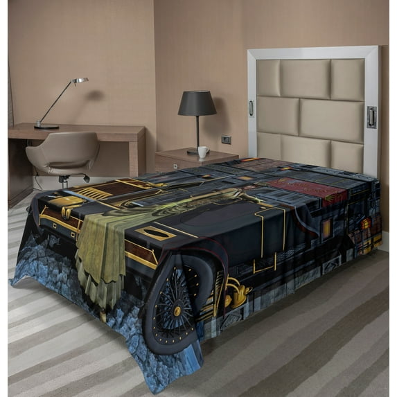 Ambesonne Colorful Flat Sheet, Vintage Victorian Lady, TwinXL Size, Multicolor