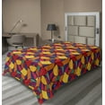 thumbnail image 1 of Ambesonne Colorful Flat Sheet, Vivid Mosaic and Waves, Twin Size, Multicolor, 1 of 1