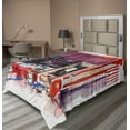 thumbnail image 1 of Ambesonne Colorful Flat Sheet, Watercolor Street Cafe Art, TwinXL Size, Multicolor, 1 of 1