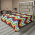 thumbnail image 1 of Ambesonne Colorful Flat Sheet, Zigzag Sharp Vibrant, Queen Size, Multicolor, 1 of 1