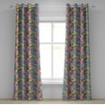 thumbnail image 1 of Ambesonne Colorful Grommet Curtain, Casino Chips Luck, 50" x 108", Multicolor, 1 of 6