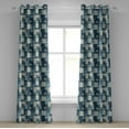 thumbnail image 1 of Ambesonne Colorful Grommet Curtain, Denim Sewings, 50" x 108", Pale Blue Blue, 1 of 6