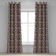 thumbnail image 1 of Ambesonne Colorful Grommet Curtain, Floral Vivid Daisies, 50" x 108", Multicolor, 1 of 6