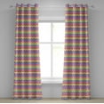 thumbnail image 1 of Ambesonne Colorful Grommet Curtain, Rainbow Chevron Fun, 50" x 84", Multicolor, 1 of 6