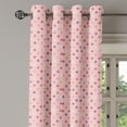 thumbnail image 1 of Ambesonne Colorful Grommet Curtain Single Panel, Romantic Polka Dots, 50"x60", Pink Purple, 1 of 5