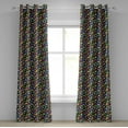 thumbnail image 1 of Ambesonne Colorful Grommet Curtain, Stars Disco, 50" x 96", Multicolor, 1 of 6
