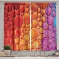 thumbnail image 1 of Ambesonne Colorful Kitchen Curtains, Abstract Big Little Drops, 55"x36", Orange Fuchsia Vermilion, 1 of 1