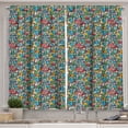 thumbnail image 1 of Ambesonne Colorful Kitchen Curtains, Brazilian Favela Urban, 55"x39", Multicolor, 1 of 2