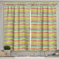 thumbnail image 1 of Ambesonne Colorful Kitchen Curtains, Brush Marks Design, 55"x39", Multicolor, 1 of 3