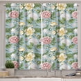 thumbnail image 1 of Ambesonne Colorful Kitchen Curtains, Chrysanthemum and Hoya, 55"x45", Pale Blue Grey Multicolor, 1 of 3