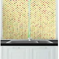 thumbnail image 1 of Ambesonne Colorful Kitchen Curtains, Classic Vibrant Design, 55"x39", Multicolor, 1 of 2