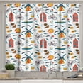 thumbnail image 1 of Ambesonne Colorful Kitchen Curtains, Famous Dutch Motifs Image, 55"x45", White and Multicolor, 1 of 1
