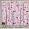 thumbnail image 1 of Ambesonne Colorful Kitchen Curtains, Flora Fashion Lollipop, 55"x24", Multicolor, 1 of 1