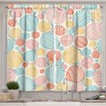 thumbnail image 1 of Ambesonne Colorful Kitchen Curtains, Striped Circles Pastel, 55"x39", Multicolor, 1 of 3